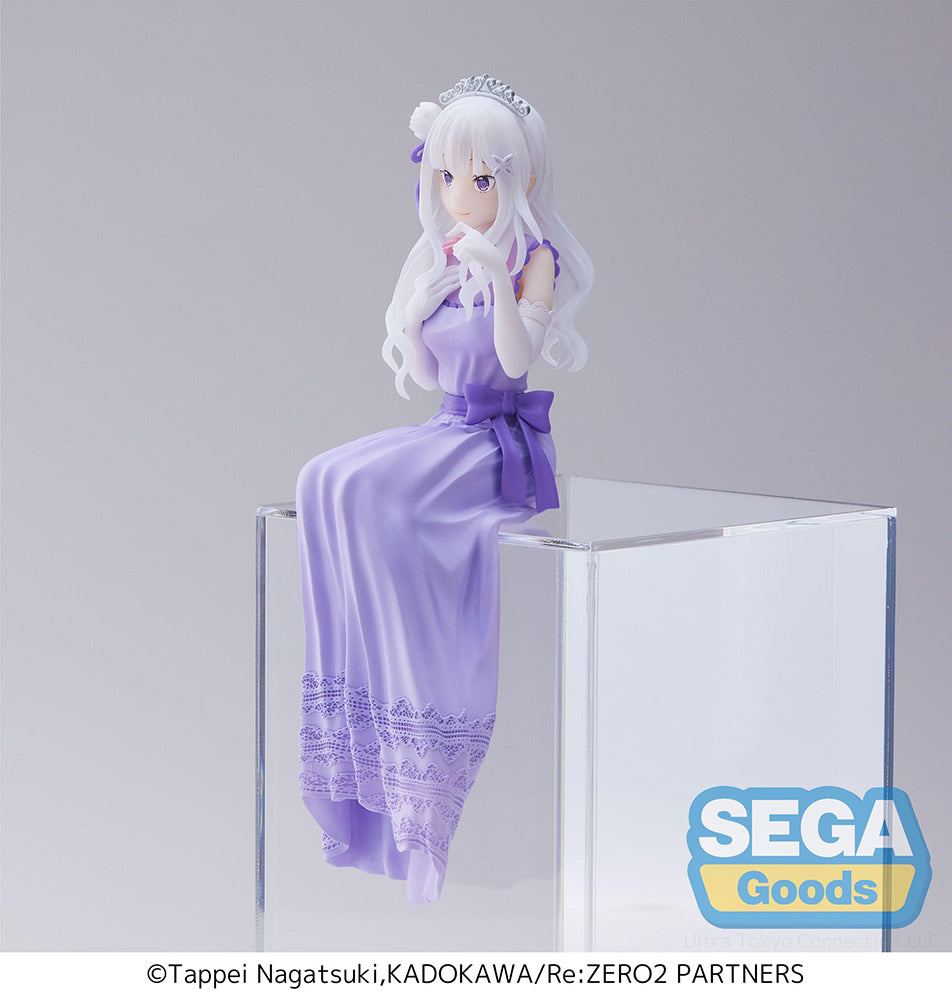 Emilia (Dressed-Up Party Ver.) Lost Memories Premium Perching Re:Zero Figure Sega