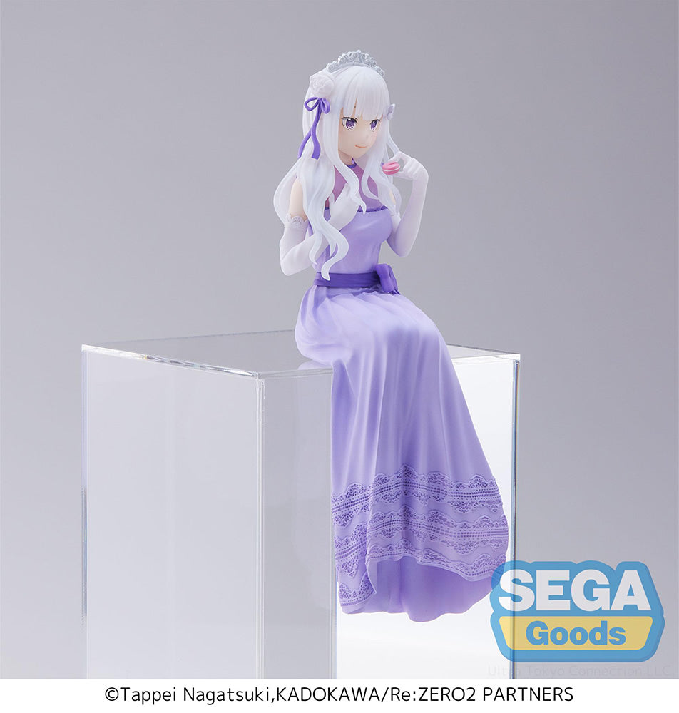 Emilia (Dressed-Up Party Ver.) Lost Memories Premium Perching Re:Zero Figure Sega