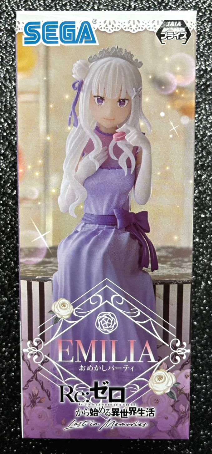 Emilia (Dressed-Up Party Ver.) Lost Memories Premium Perching Re:Zero Figure Sega