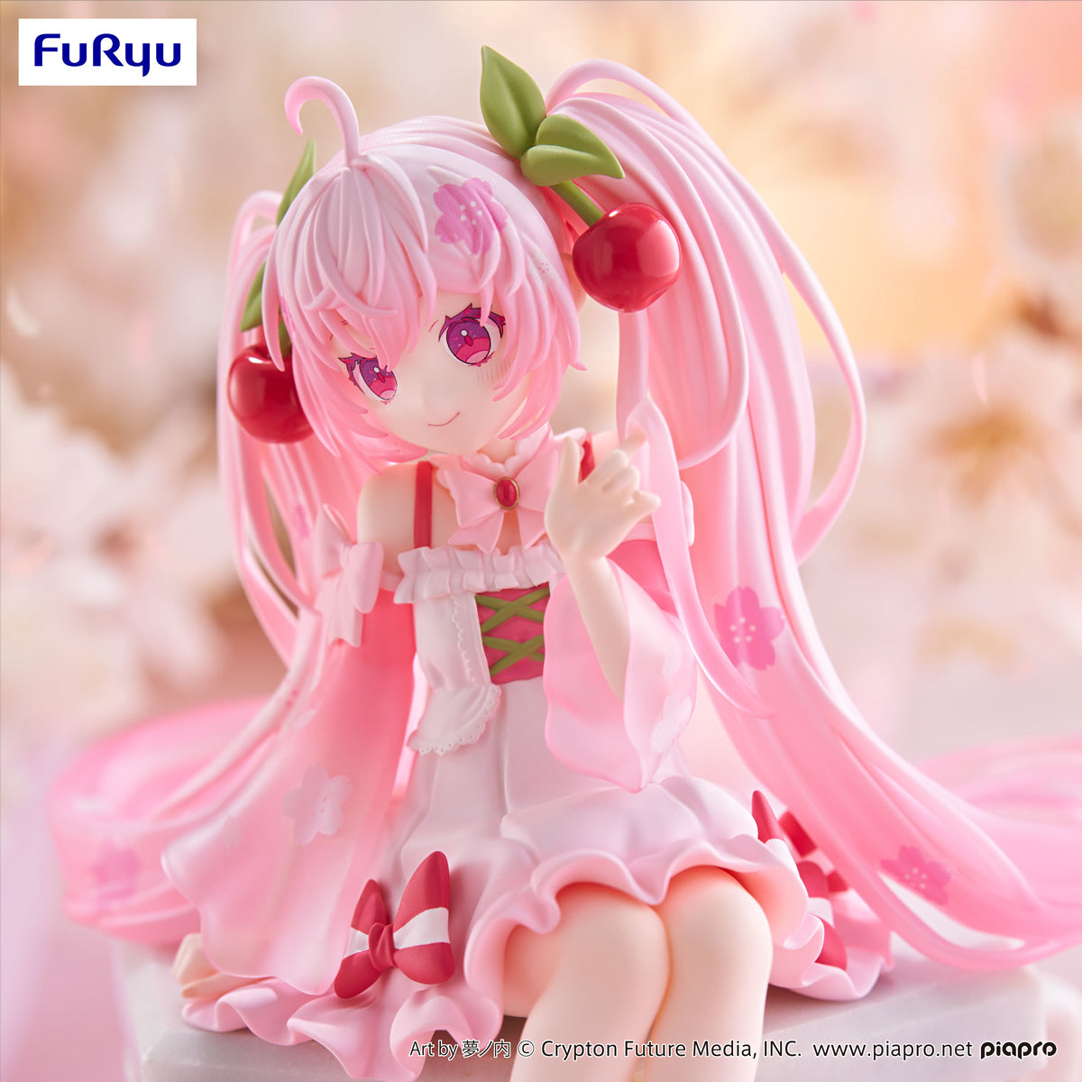 Hatsune Miku Sakura Miku Noodle Stopper Vocaloid Figure FuRyu