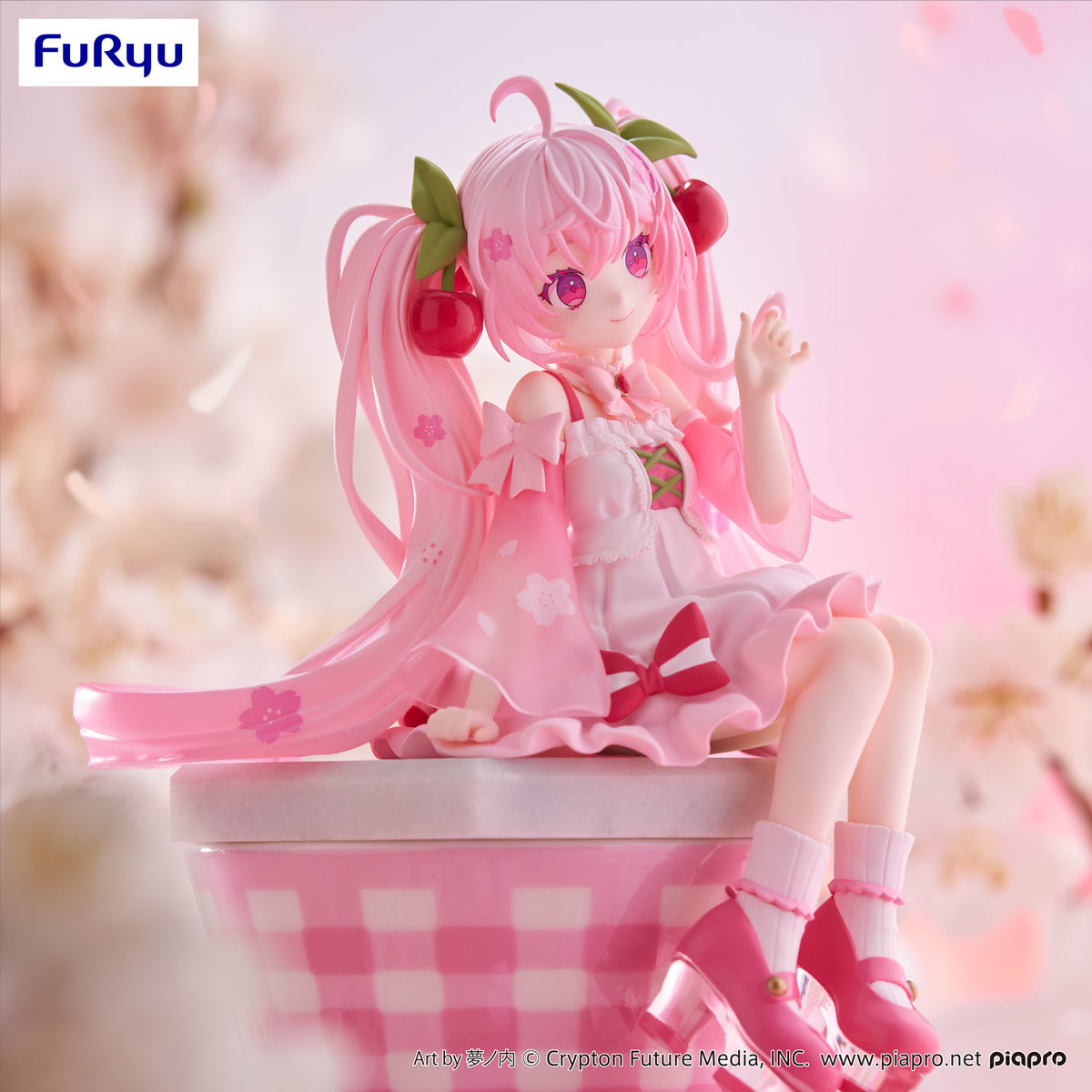 Hatsune Miku Sakura Miku Noodle Stopper Vocaloid Figure FuRyu