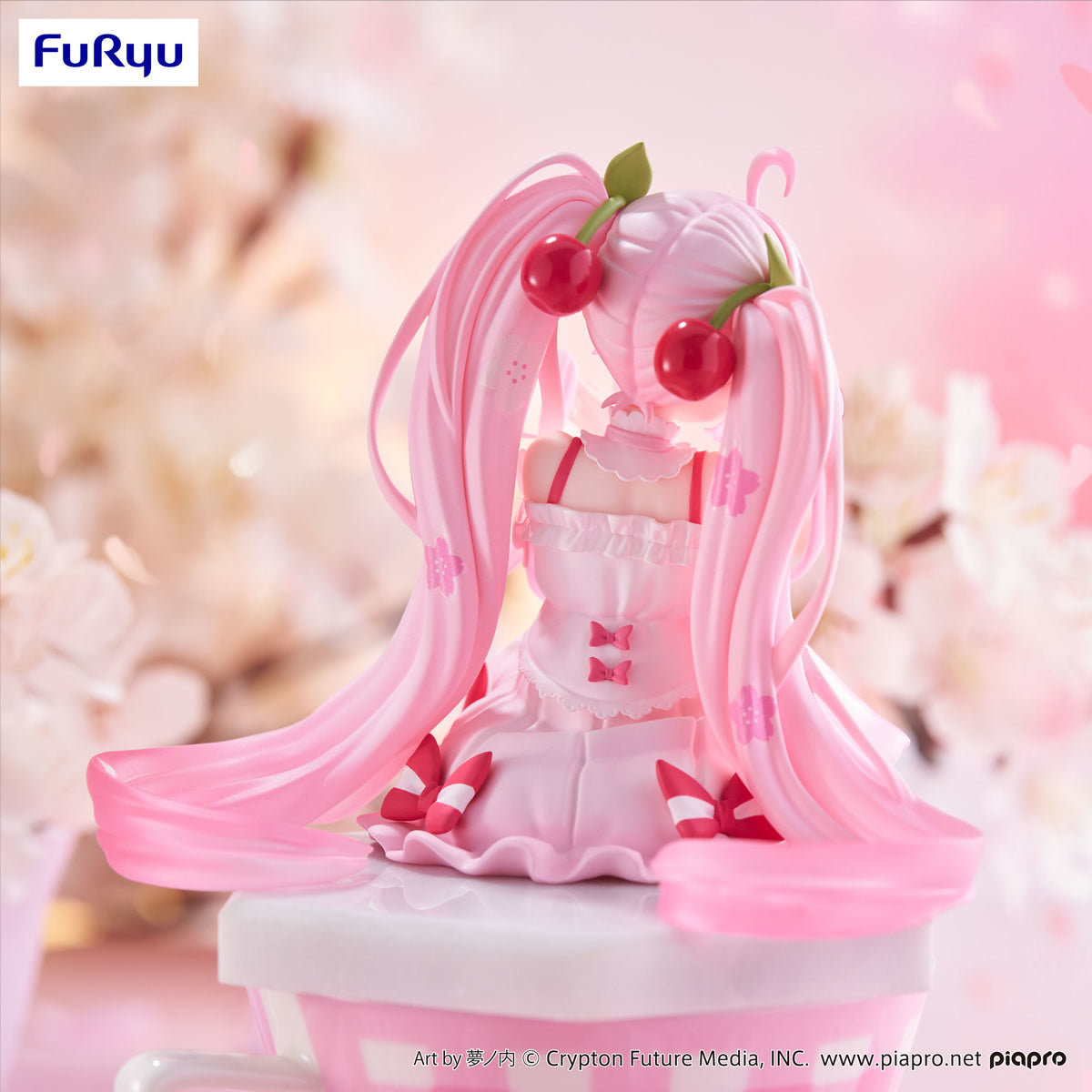 Hatsune Miku Sakura Miku Noodle Stopper Vocaloid Figure FuRyu