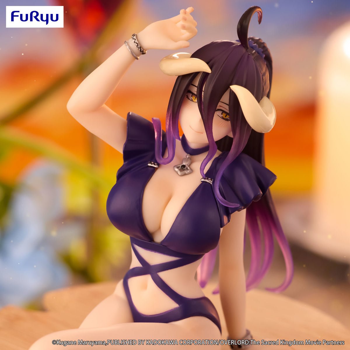 Albedo Noodle Stopper (Dark Purple Swimsuit Ver.) Overlord Figure FuRyu