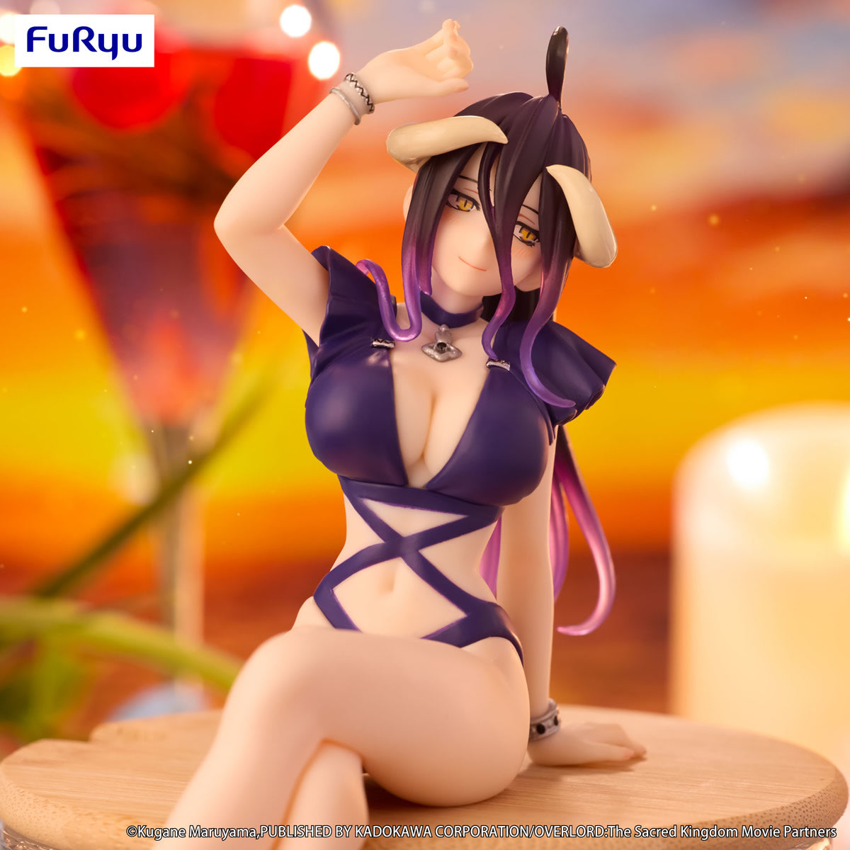 Albedo Noodle Stopper (Dark Purple Swimsuit Ver.) Overlord Figure FuRyu