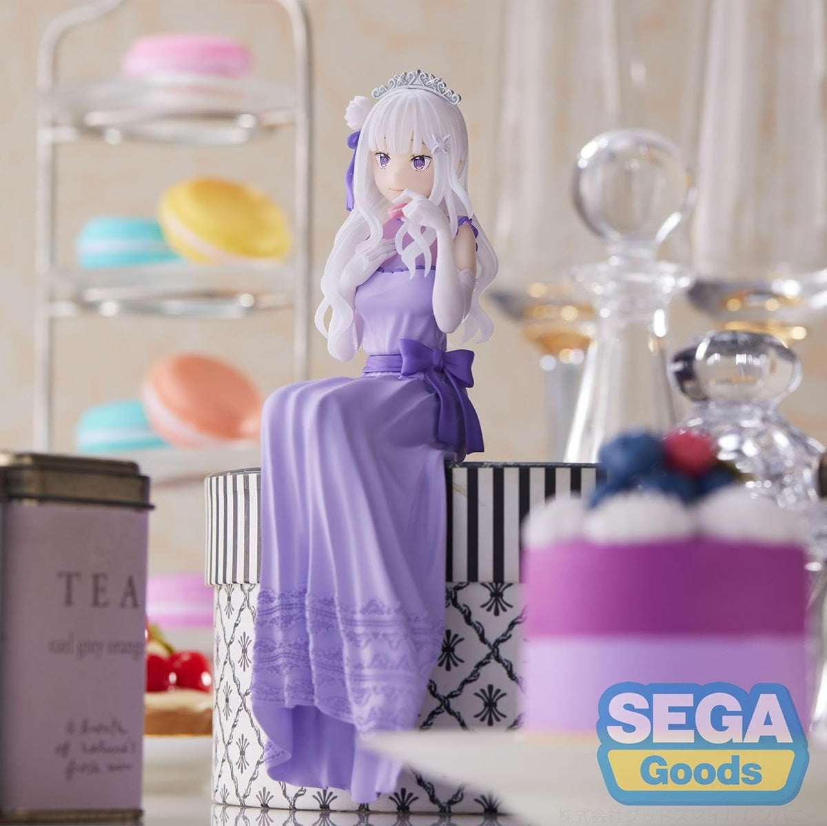 Emilia (Dressed-Up Party Ver.) Lost Memories Premium Perching Re:Zero Figure Sega