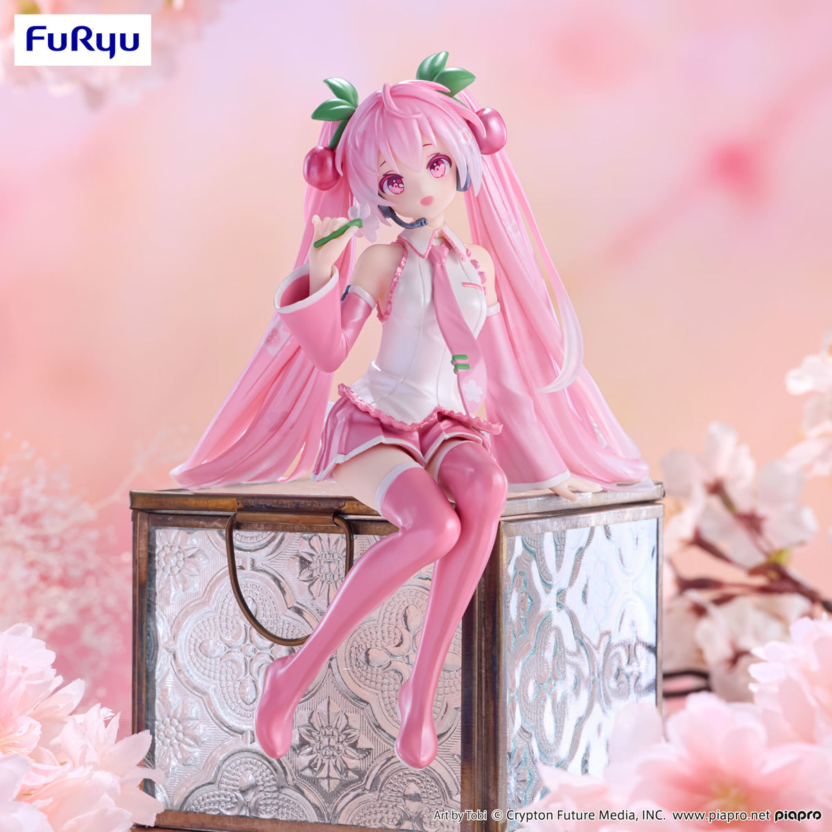 Hatsune Miku Sakura Miku (Pearl Color Ver.) Noodle Stopper Vocaloid Figure furyu